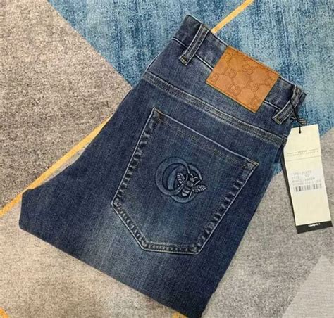 prendas gucci jean pqra hombres|Mezclilla de diseñador para hombre .